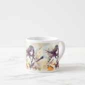 Girl with rock music vibes エスプレッソカップ (正面右)