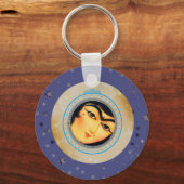 Girl with Stars Keychain - Charming Accessory for  キーホルダー (裏面)