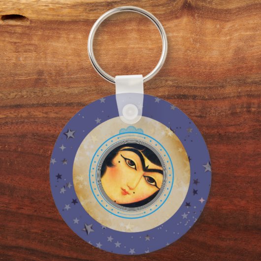 Girl with Stars Keychain - Charming Accessory for  キーホルダー (裏面)