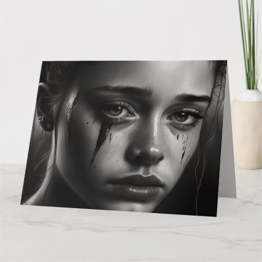 Girl with tears カード (正面)