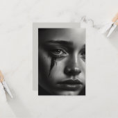 Girl with tears カード (正面/裏面インサイチュ)