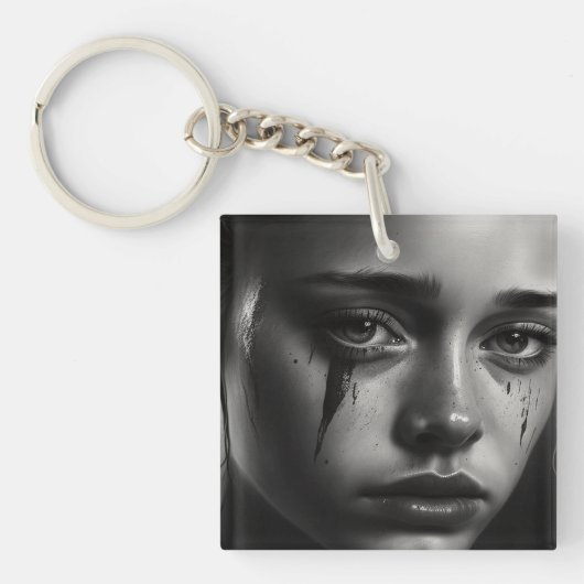Girl with tears キーホルダー (正面)
