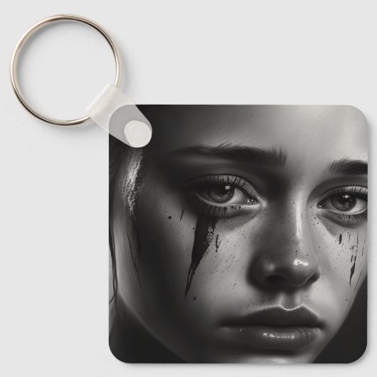 Girl with tears キーホルダー (正面)