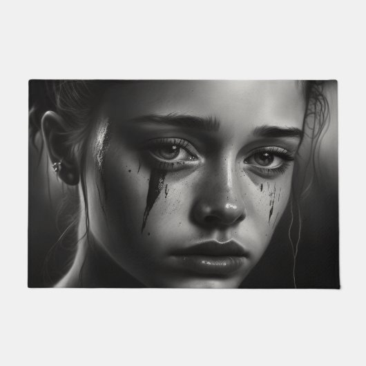 Girl with tears ドアマット (正面)