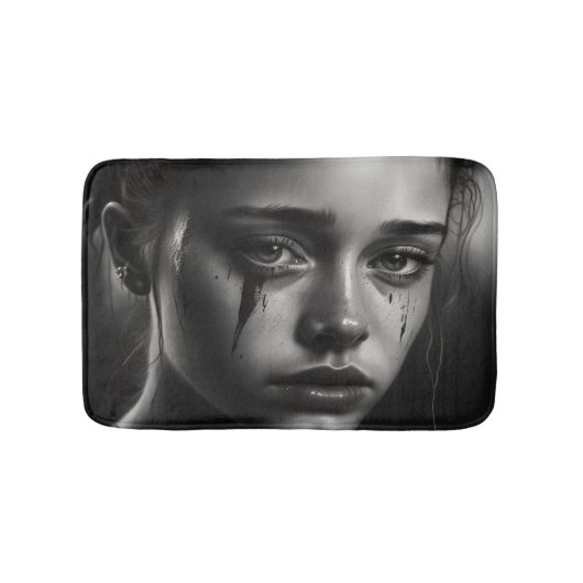 Girl with tears バスマット (正面)