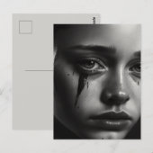 Girl with tears ポストカード (正面/裏面)