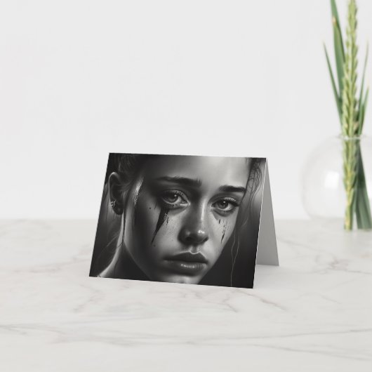 Girl with tears 案内状 (正面)