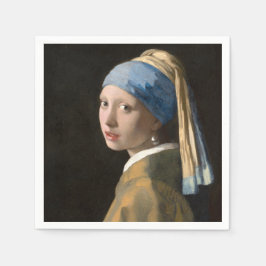 Girl with the pearl earring - Johannes Vermeer スタンダードカクテルナプキン