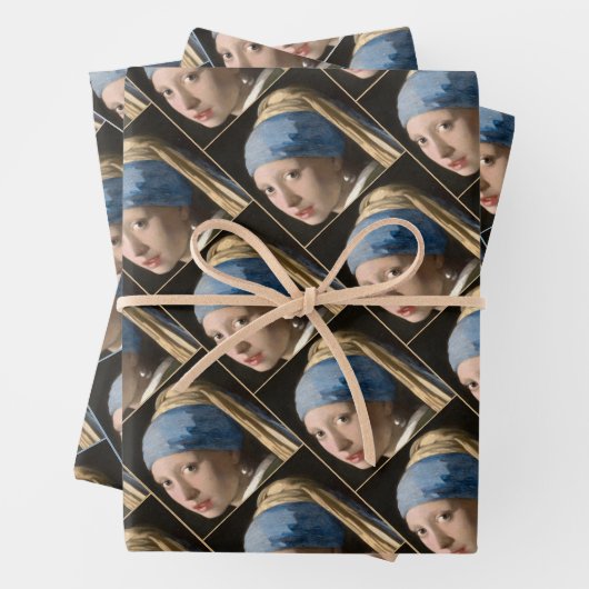 Girl with the pearl earring - Johannes Vermeer ラッピングペーパーシート (インサイチュ)