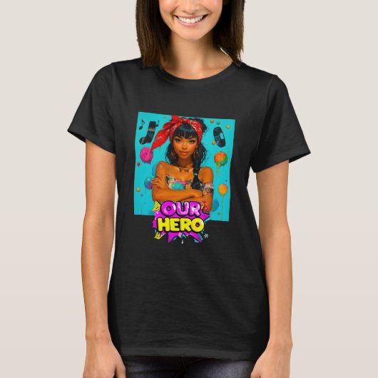 Girl With The Red Bandana Our Hero Music Concert Tシャツ (正面)