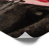 Girl With The Spotty Veil Watercolor Print ポスター (角)