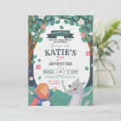 Girl with the Wolf Birthday Invitation 招待状 (スタンド正面)