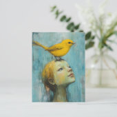 Girl with the Yellow Bird on Her Head ポストカード (スタンド正面)