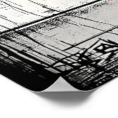 Girl with Umbrella – Urban Graffiti Street Art ポスター (角)