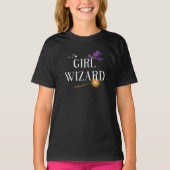 Girl Wizard - ハロウィンの家族おそろいデザイン Tシャツ (正面)