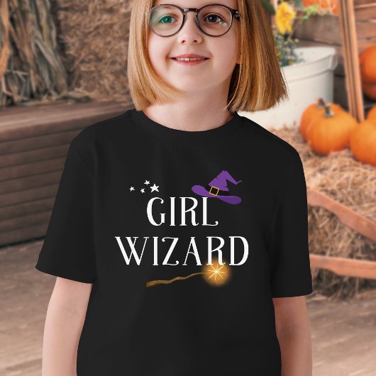 Girl Wizard - ハロウィンの家族おそろいデザイン Tシャツ