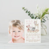 Girl Woodlandフォトバースデーパーティー 招待状 (スタンド正面)