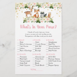 Girl Woodlandフローラあなたの財布のゲームの中に何がある