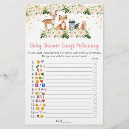 Girl Woodlandフローラ絵文字シャワーゲーム