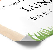 Girl Woodland Baby Showerへようこそ ポスター (角)