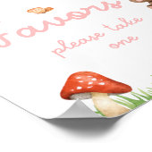 Girl Woodland Baby Shower Paviesサイン・ポスター ポスター (角)