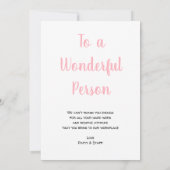  Girl You're Awesome Kind Gesture Girly Modern サンキューカード (裏面)