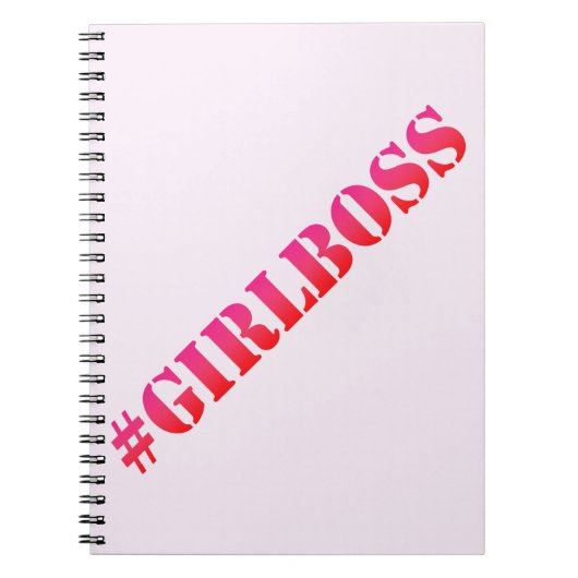 #GirlBoss -おもしろいの引用文のノート ノートブック (正面)