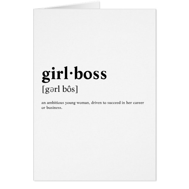 Girlboss -辞書の意味 (正面)