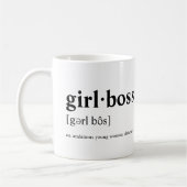 Girlboss -辞書の意味 コーヒーマグカップ (左)