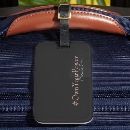 Girlboss Empowermentギフト – 名パーソナライズされた前 ラゲッジタグ (正面インサイチュ2)