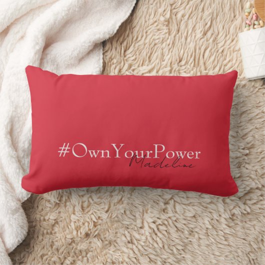 Girlboss Empowermentギフト – 名パーソナライズされた前 ランバークッション (ブランケット)