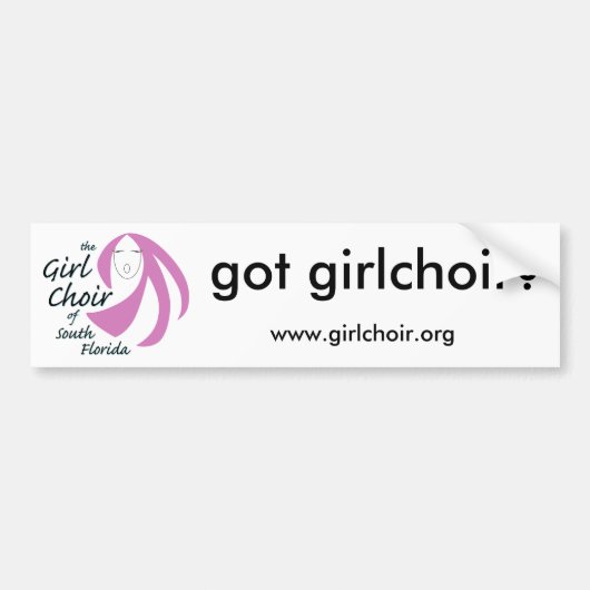 Girlchoirの得られたバンパーステッカー バンパーステッカー (正面)