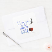 Girlfriend Boyfriend Love You To The Moon And Back スクエアシール (封筒)