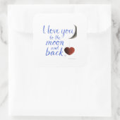 Girlfriend Boyfriend Love You To The Moon And Back スクエアシール (バッグ)