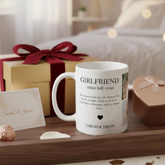 Girlfriend Definition Photo Collage コーヒーマグカップ