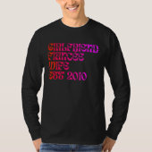 Girlfriend Fiance Wife Est 2010 Wedding Anniversar Tシャツ (正面)