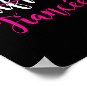 Girlfriend Fiancee Shirt Engagement Party Couple T ポスター (角)