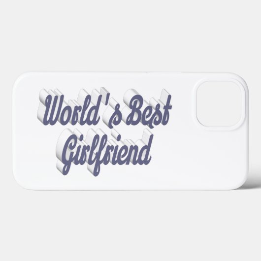 Girlfriend gray script Case-Mate iPhoneケース (裏面 (横))