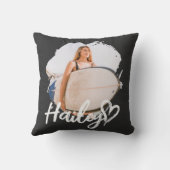 Girlfriend Grunge Simple Modern Heart Cool Photo クッション (裏面)