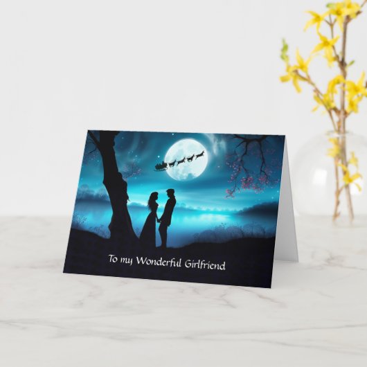 Girlfriend Love Happy Holidays Christmas Romance  カード (黄色い花)