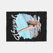 Girlfriend Nge Heart Simple Modern Cool Photo  フリースブランケット (正面(横))