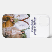 Girlfriend photo gray script Case-Mate iPhoneケース (裏面 (横))