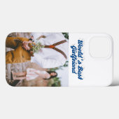 Girlfriend photo sea blue script Case-Mate iPhoneケース (裏面 (横))