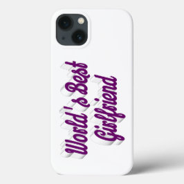 Girlfriend purple script iPhone 13ケース