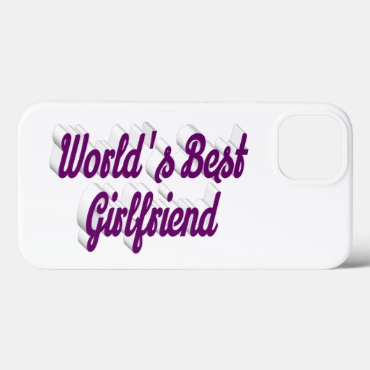 Girlfriend purple script Case-Mate iPhoneケース (裏面 (横))