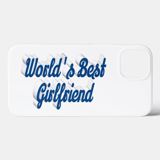 Girlfriend sea blue script Case-Mate iPhoneケース (裏面 (横))