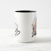 Girlfriend Simple Modern Grunge Heart Cool Photo マグカップ (中央)