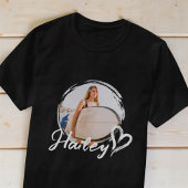 Girlfriend Simple Modern Grunge Heart Cool Photo Tシャツ