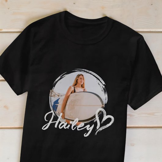 Girlfriend Simple Modern Grunge Heart Cool Photo Tシャツ