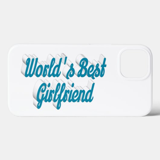 Girlfriend sky blue script Case-Mate iPhoneケース (裏面 (横))